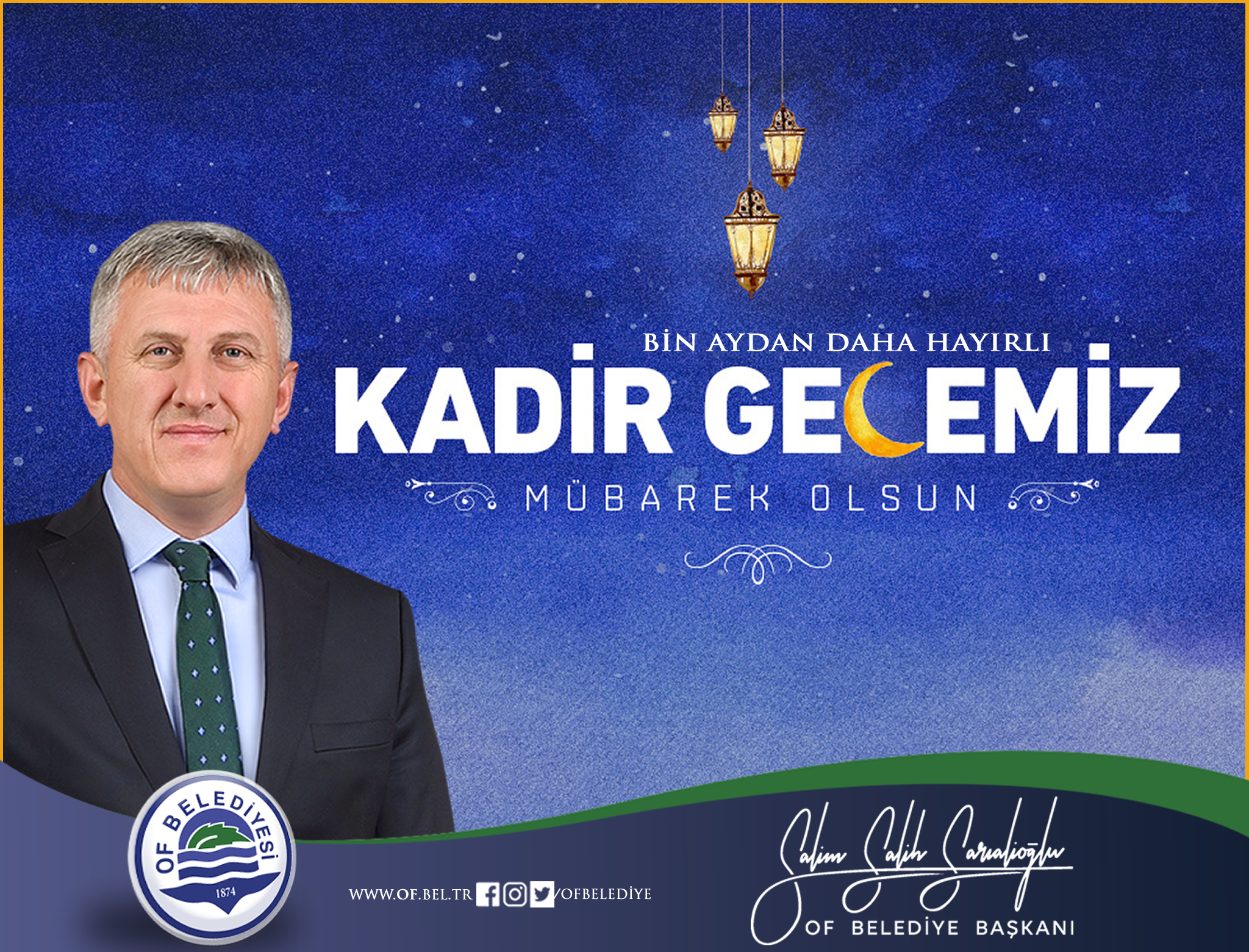 Başkan Sarıalioğlu’ndan Kadir Gecesi Mesajı